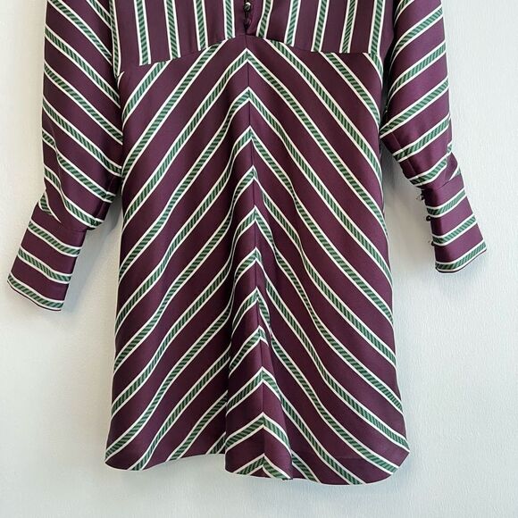 ALEXIS Tena Striped Plunging Empire Shift Dress Size Small Long Sleeve Striped - Picture 7 of 16